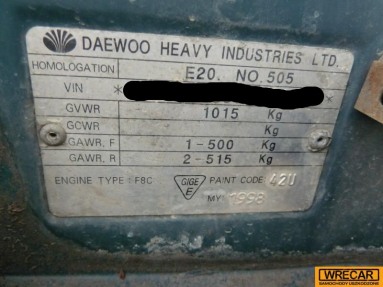 Купить Daewoo Tico, 0.8, 1997 года с пробегом, цена 0 руб., id 14585