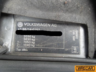 Купить Volkswagen Passat, 1.9, 2002 года с пробегом, цена 0 руб., id 16246