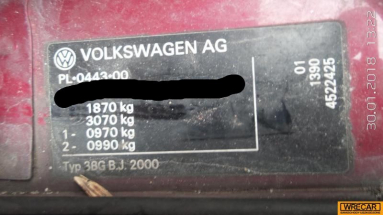 Купить Volkswagen Passat, 1.6, 2000 года с пробегом, цена 1592 руб., id 19267